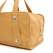 Picture of Chanel Top Handle Bowler in Cream, Calfskin Leather