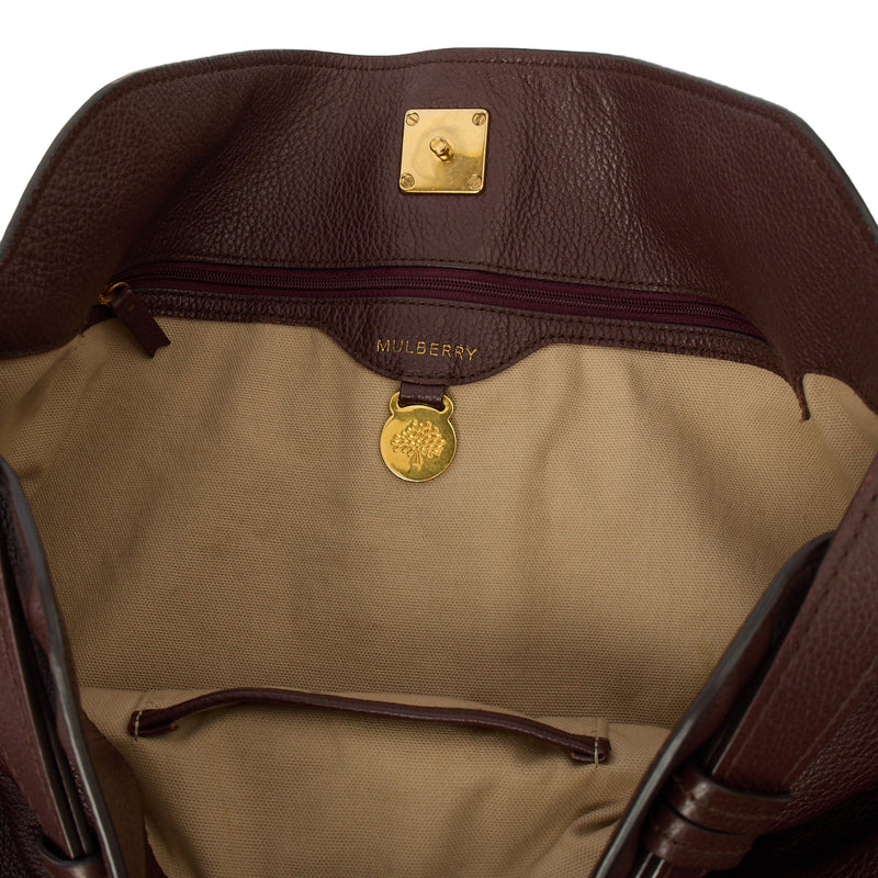 Picture of Mulberry Tote Freya in Oxblood, Calfskin Leather