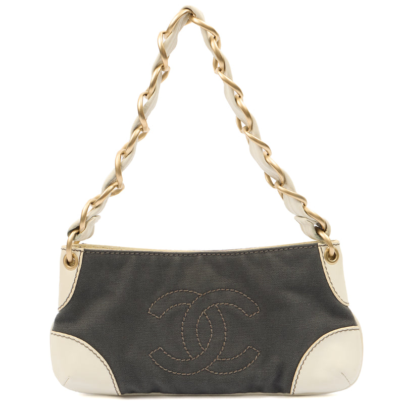 Picture of Chanel Shoulder Bag Vintage Shoulder Bag in Grey, Fabric