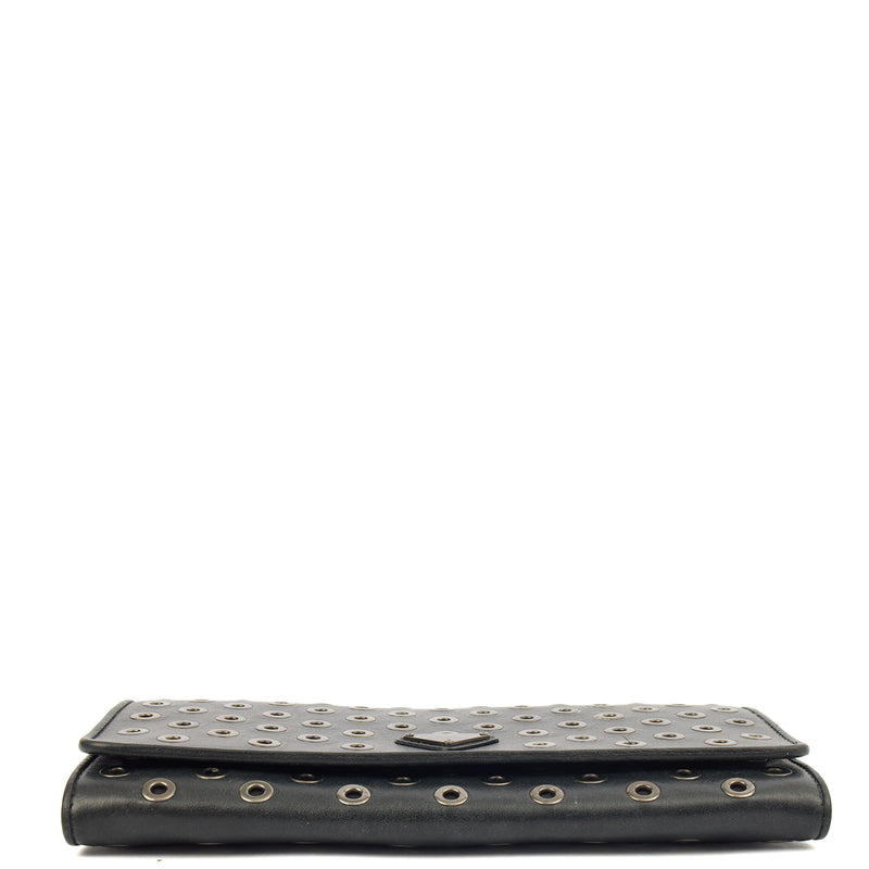 Picture of Prada Cross Body Wallet On Chain in Black, Calfskin