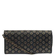 Picture of Prada Cross Body Wallet On Chain in Black, Calfskin