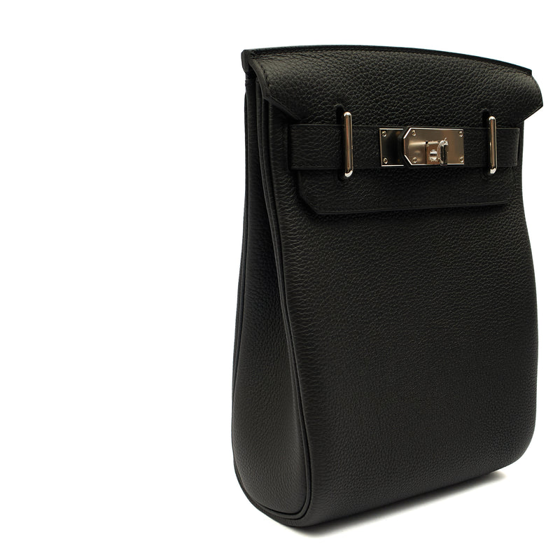 Picture of Hermes Cross Body Hac a Dos PM in Black, Togo Leather