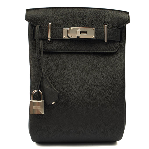 Picture of Hermes Cross Body Hac a Dos PM in Black, Togo Leather