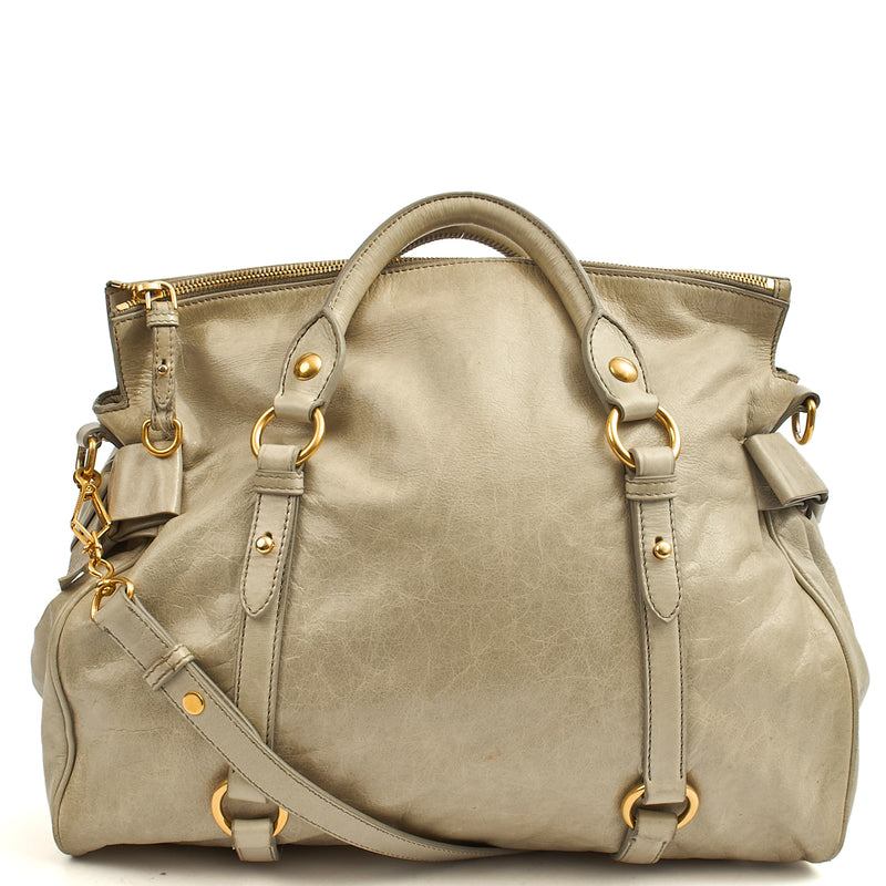 Picture of Miu Miu Tote Tote in Grey, Exotic Effect Leather