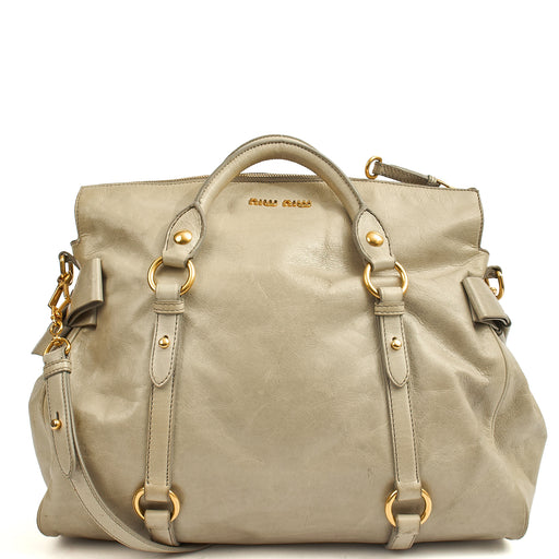 Picture of Miu Miu Tote Tote in Grey, Exotic Effect Leather