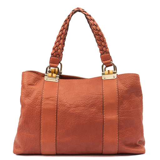 Picture of Gucci Tote Vintage Bamboo  in Orange, Leather