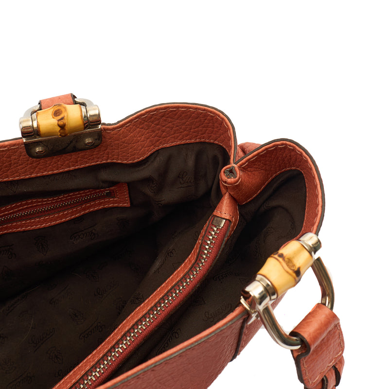 Picture of Gucci Tote Vintage Bamboo  in Orange, Leather