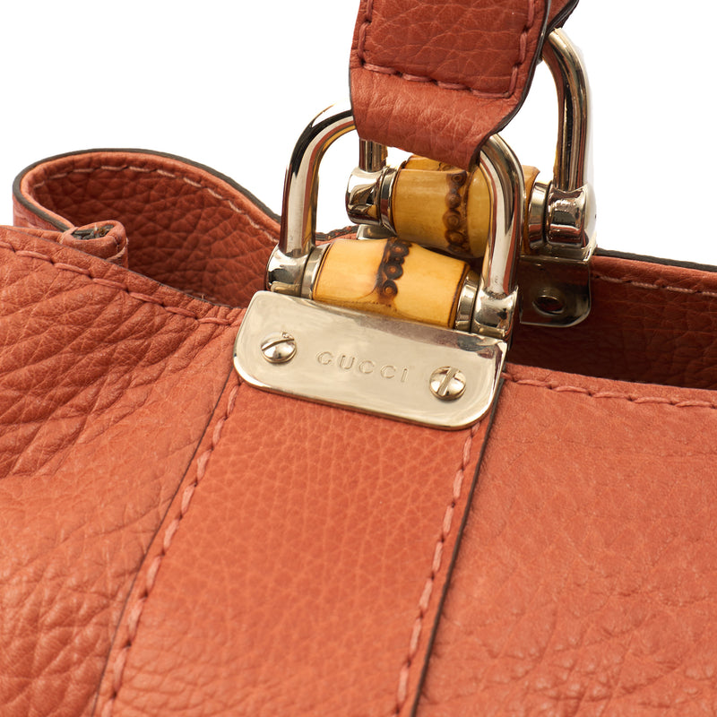 Picture of Gucci Tote Vintage Bamboo  in Orange, Leather