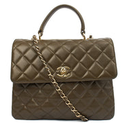 Picture of Chanel Top Handle Trendy CC in Green, Lambskin Leather