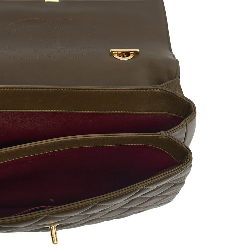 Picture of Chanel Top Handle Trendy CC in Green, Lambskin Leather