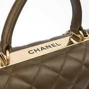 Picture of Chanel Top Handle Trendy CC in Green, Lambskin Leather