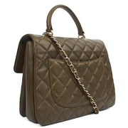 Picture of Chanel Top Handle Trendy CC in Green, Lambskin Leather