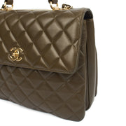 Picture of Chanel Top Handle Trendy CC in Green, Lambskin Leather