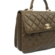 Picture of Chanel Top Handle Trendy CC in Green, Lambskin Leather