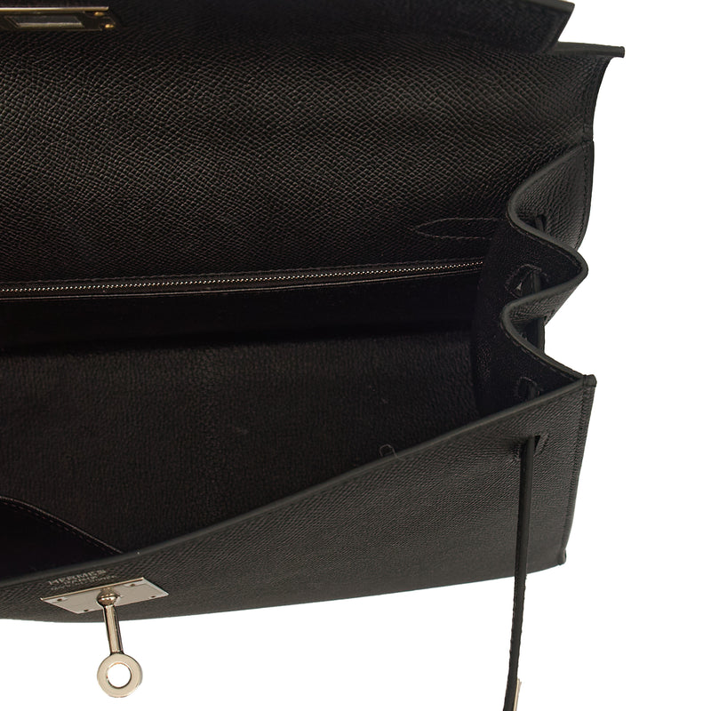 Picture of Hermes Top Handle Kelly 32 in Black, Epsom Leather