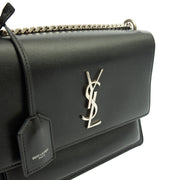 Picture of Saint Laurent Cross Body Sunset - Medium in Black, Leather