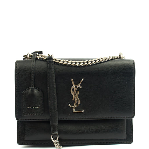 Picture of Saint Laurent Cross Body Sunset - Medium in Black, Leather