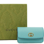 Picture of Gucci Key Ring GG Marmont Zip Pouch in Blue, Leather