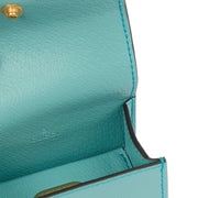Picture of Gucci Key Ring GG Marmont Zip Pouch in Blue, Leather