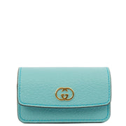 Picture of Gucci Key Ring GG Marmont Zip Pouch in Blue, Leather