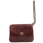 Picture of Chanel Clutch Clutch in Red, Python Leather
