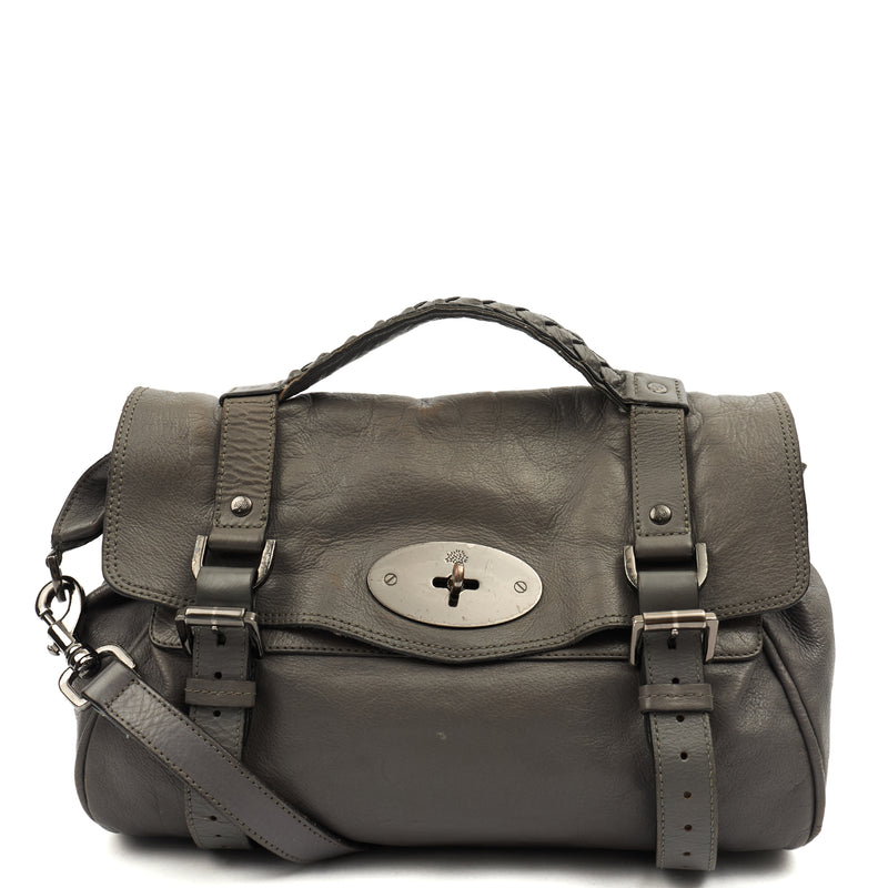 Picture of Mulberry Satchel Alexa in Foggy Grey, Leather