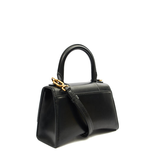 Picture of Balenciaga Top Handle Hourglass Top Handle Small in Black, Veau (Calfskin)