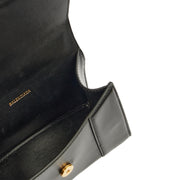 Picture of Balenciaga Top Handle Hourglass Top Handle Small in Black, Veau (Calfskin)