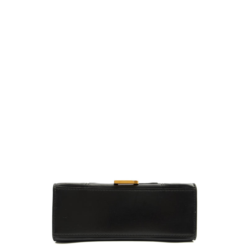 Picture of Balenciaga Top Handle Hourglass Top Handle Small in Black, Veau (Calfskin)