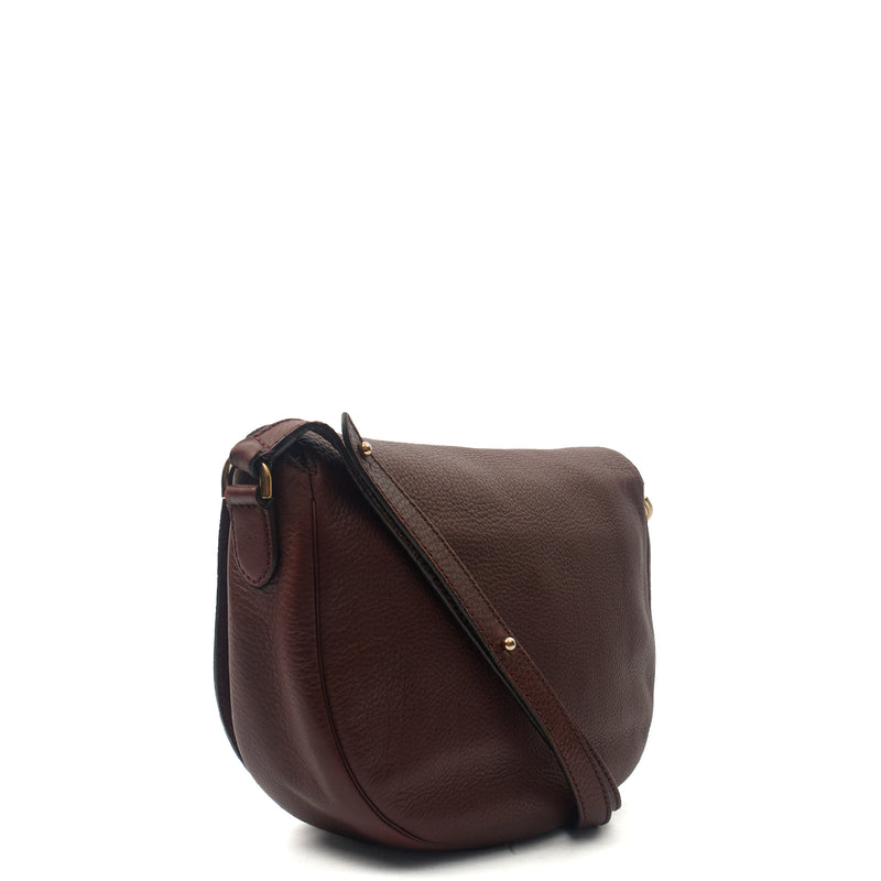 Picture of Mulberry Satchel Tessie Satchel in Oxblood, Calfskin Leather