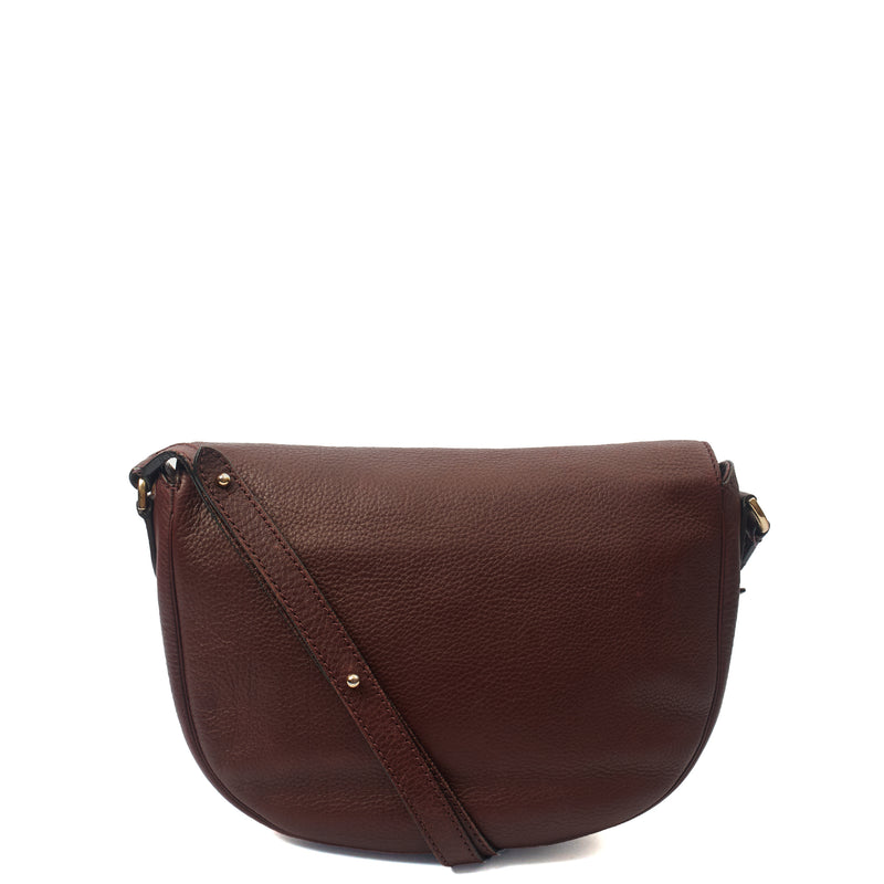 Picture of Mulberry Satchel Tessie Satchel in Oxblood, Calfskin Leather