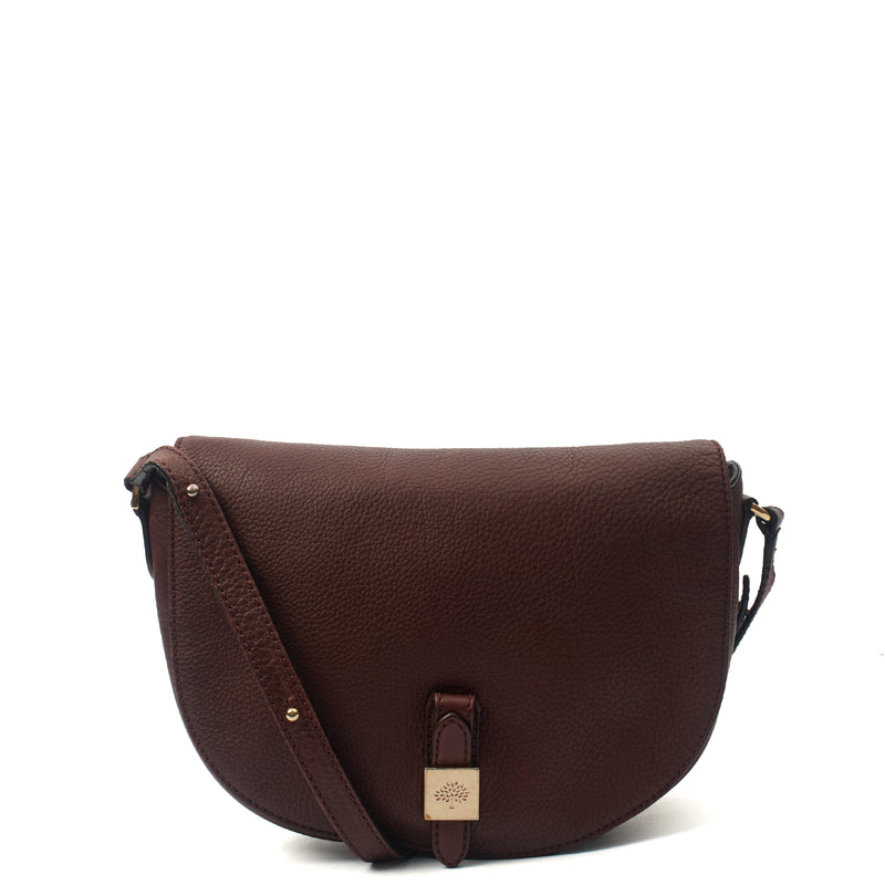 Picture of Mulberry Satchel Tessie Satchel in Oxblood, Calfskin Leather
