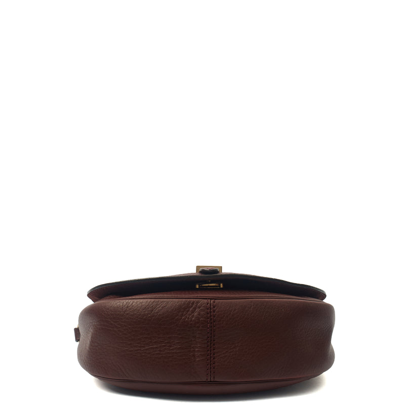 Picture of Mulberry Satchel Tessie Satchel in Oxblood, Calfskin Leather