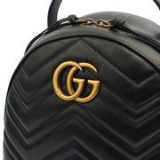 Picture of Gucci Backpack Marmont Backpack in Black, Leather