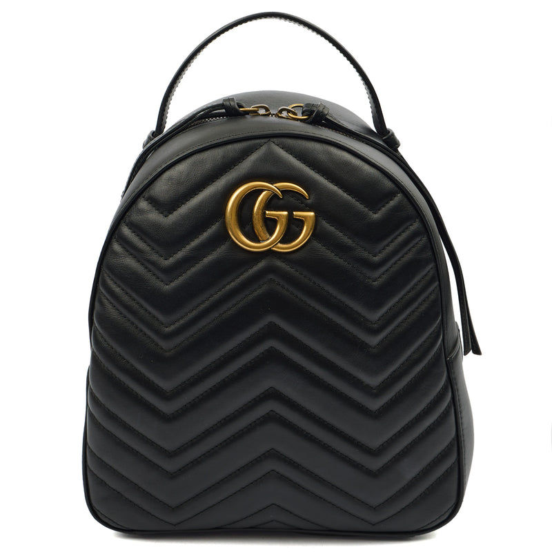 Picture of Gucci Backpack Marmont Backpack in Black, Leather