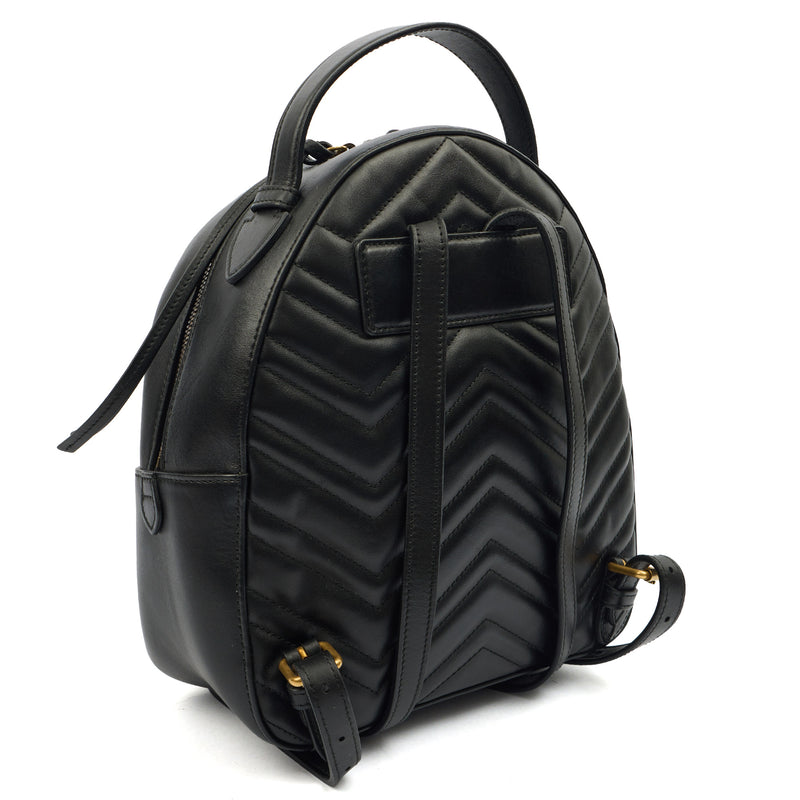 Picture of Gucci Backpack Marmont Backpack in Black, Leather