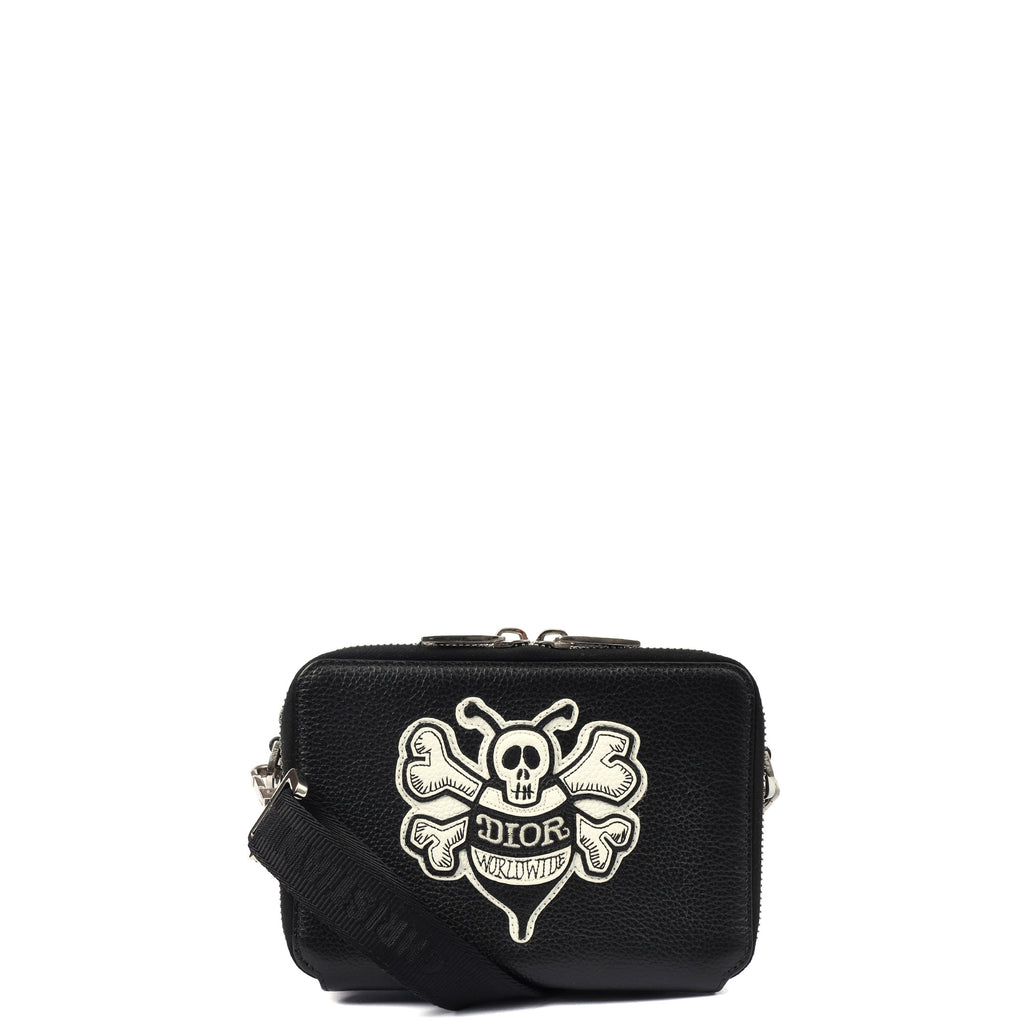 Christian Dior Cross Body Shoulder Bag in Black, Leather | The