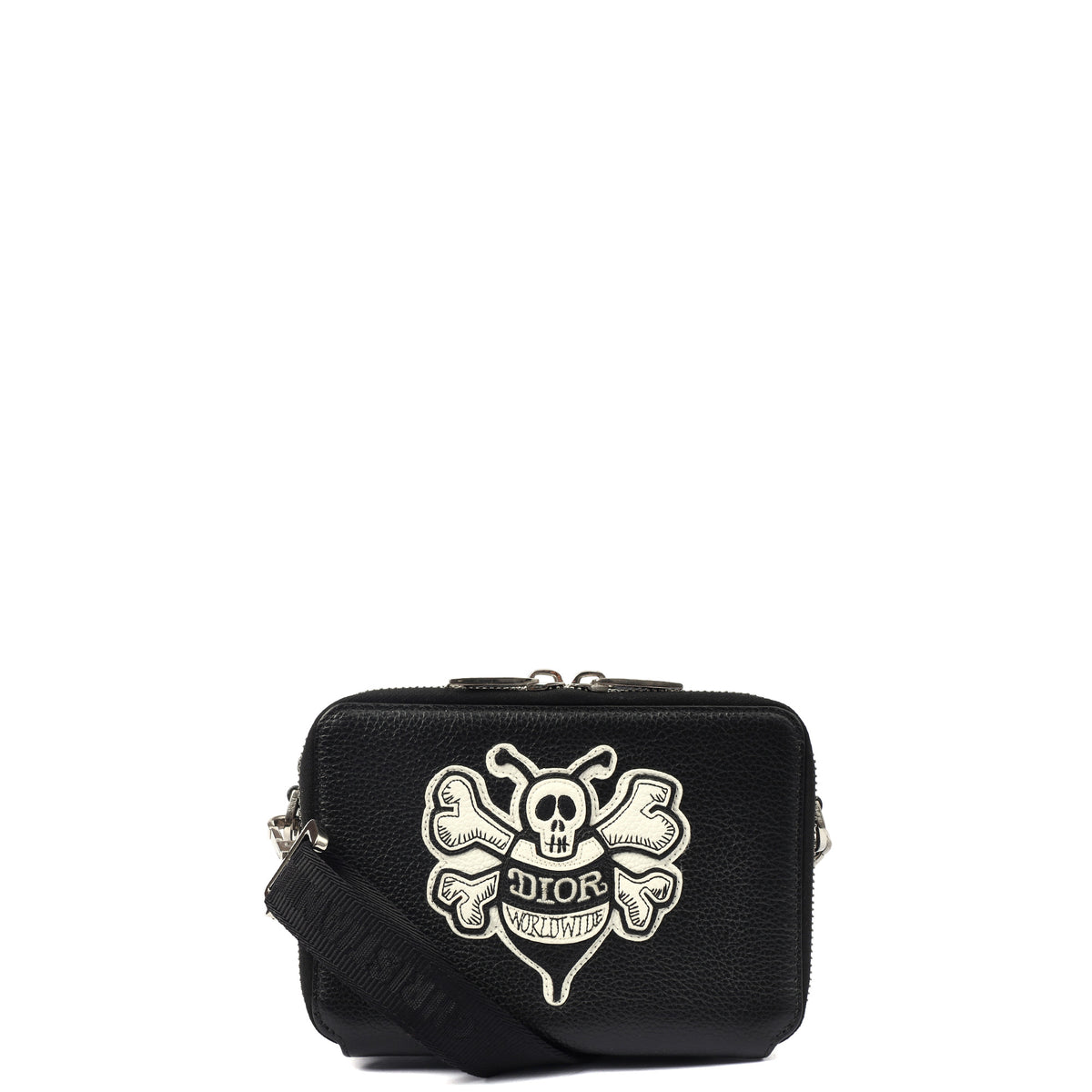 Christian Dior Cross Body Shoulder Bag in Black, Leather | The