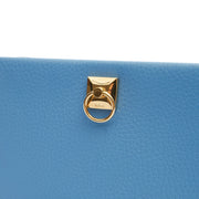 Picture of Mulberry Cross Body Amberley Clutch in Cornflour, Leather