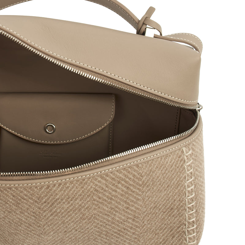 Picture of Loro Piana Cross Body L27 - Extra Pocket in Grey, Leather