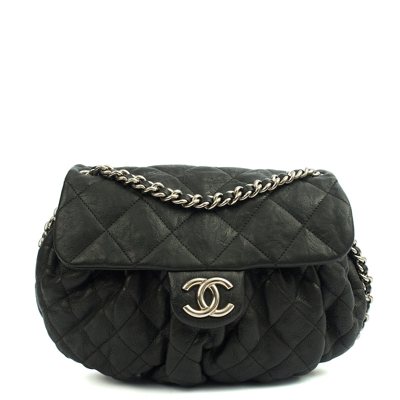 Picture of Chanel Shoulder Bag Chain Around Flap in Black, Calfskin Leather