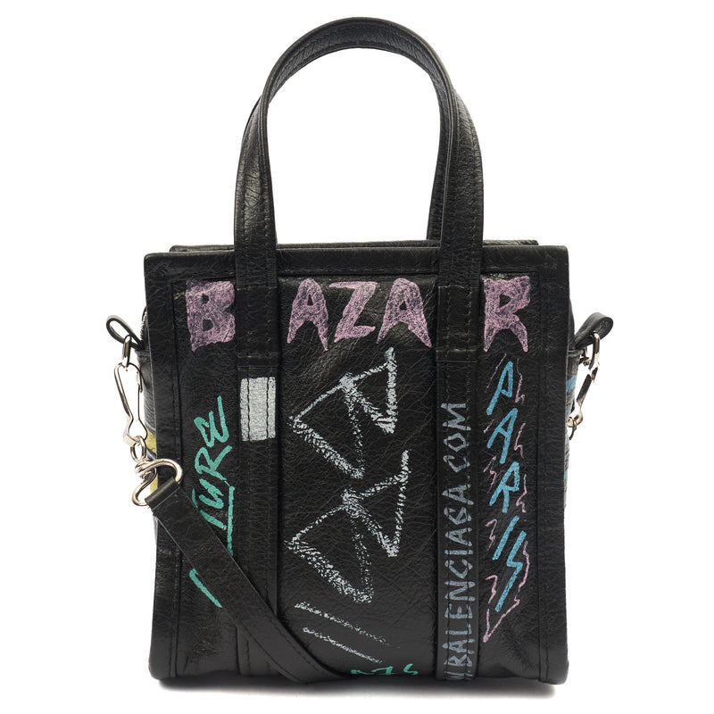 Picture of Balenciaga Top Handle Bazar XXS Shopper Bag in Pink, Leather