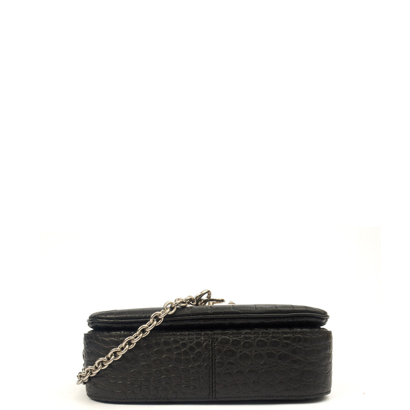 Picture of Mulberry Shoulder Bag Keeley in Black, Exotic Effect Leather
