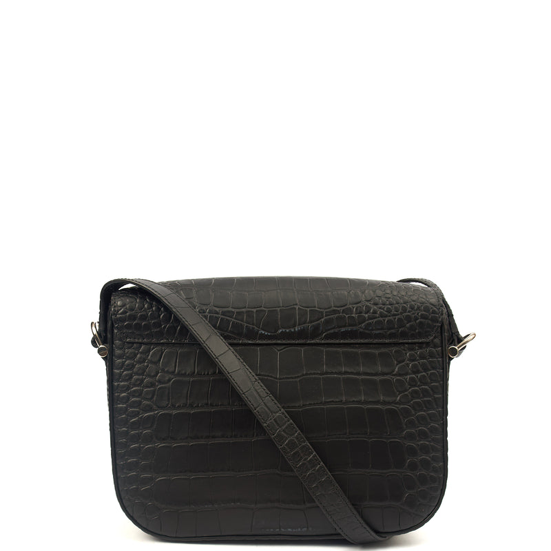 Picture of Mulberry Shoulder Bag Keeley in Black, Exotic Effect Leather