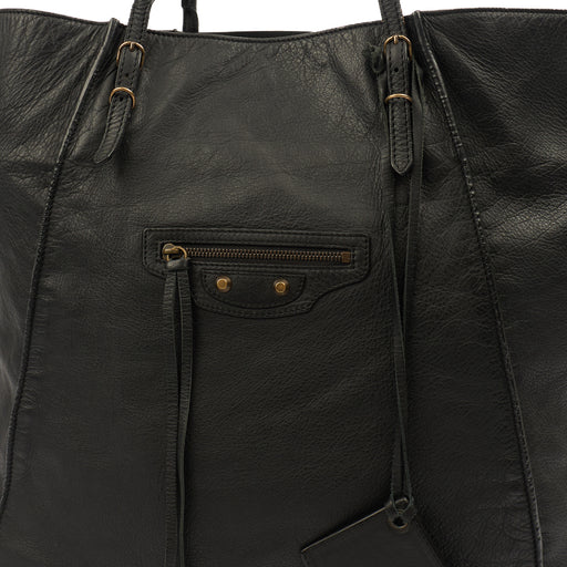 Picture of Balenciaga Tote Papier A4 Tote in Black, Leather