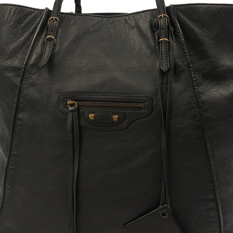 Picture of Balenciaga Tote Papier A4 Tote in Black, Leather