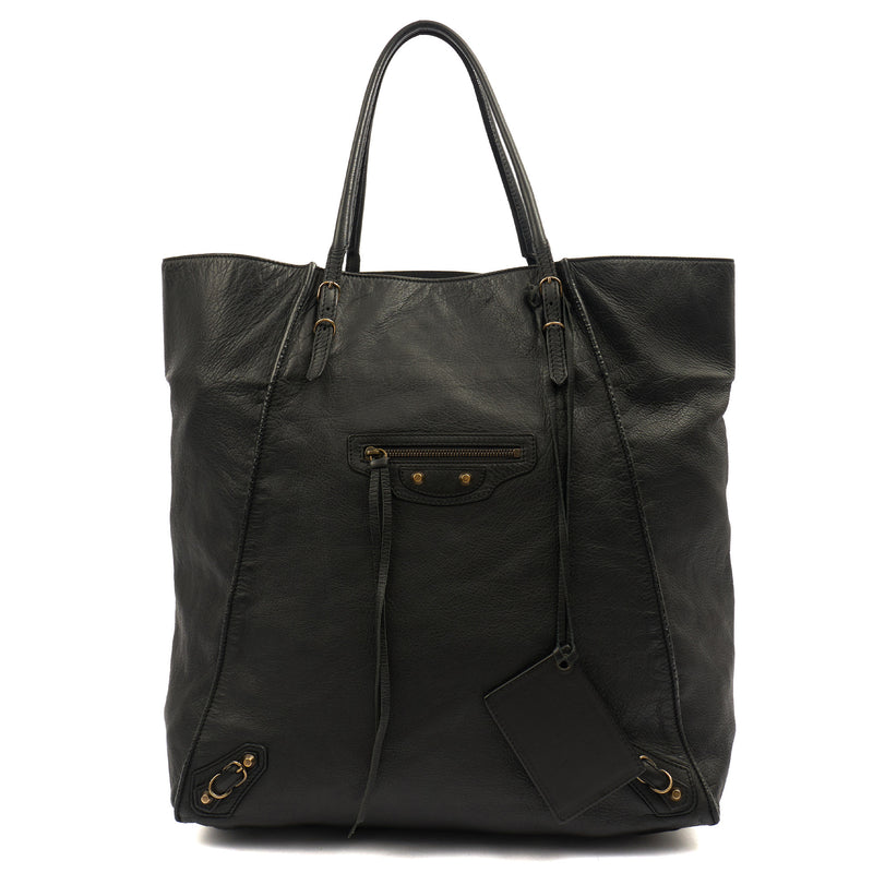 Picture of Balenciaga Tote Papier A4 Tote in Black, Leather