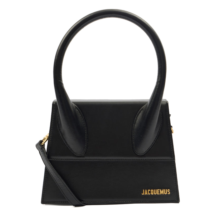 Picture of Jacquemus Top Handle Le Grand Chiquito in Black, Leather