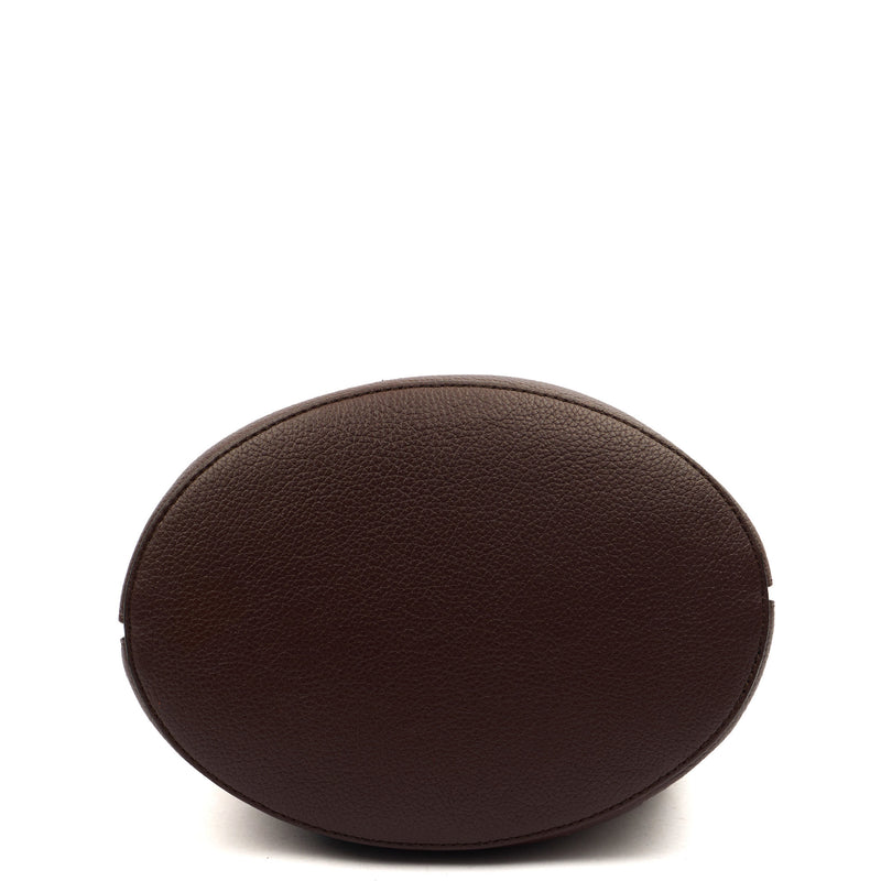 Picture of Mulberry Bucket Bag Abbey Small in Oxblood, Leather