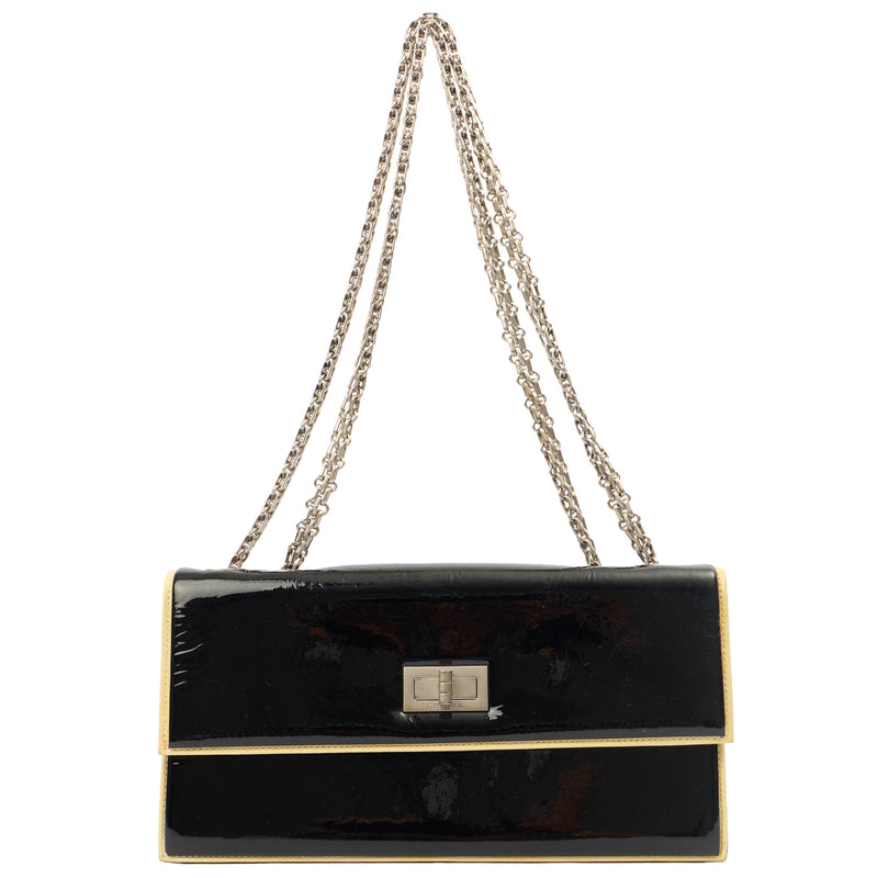 Picture of Chanel Shoulder Bag Flap Bag in Black, Patent Leather